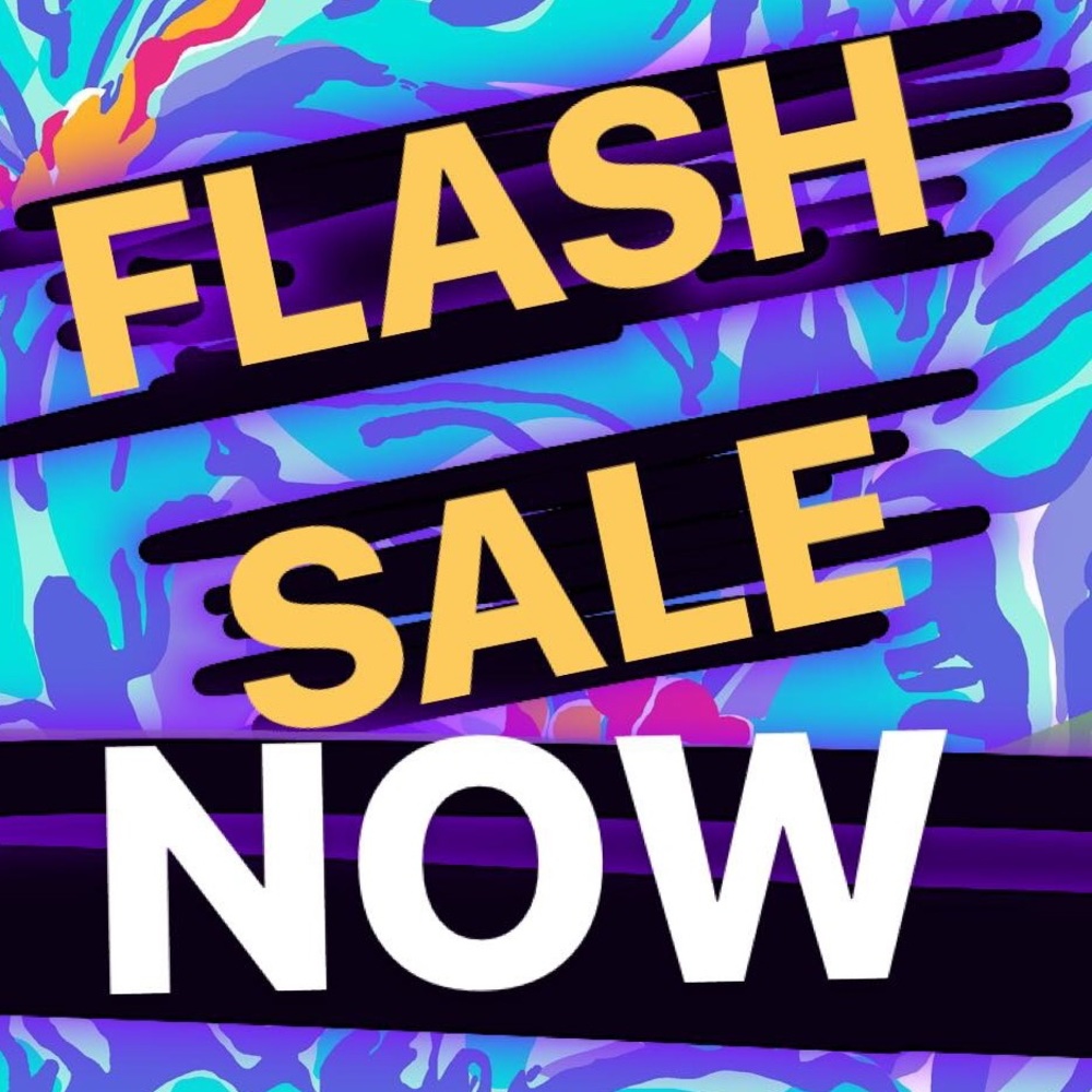 Flash sales will happen once or twice a month.